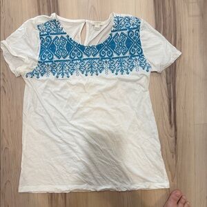 J crew embroidered tee